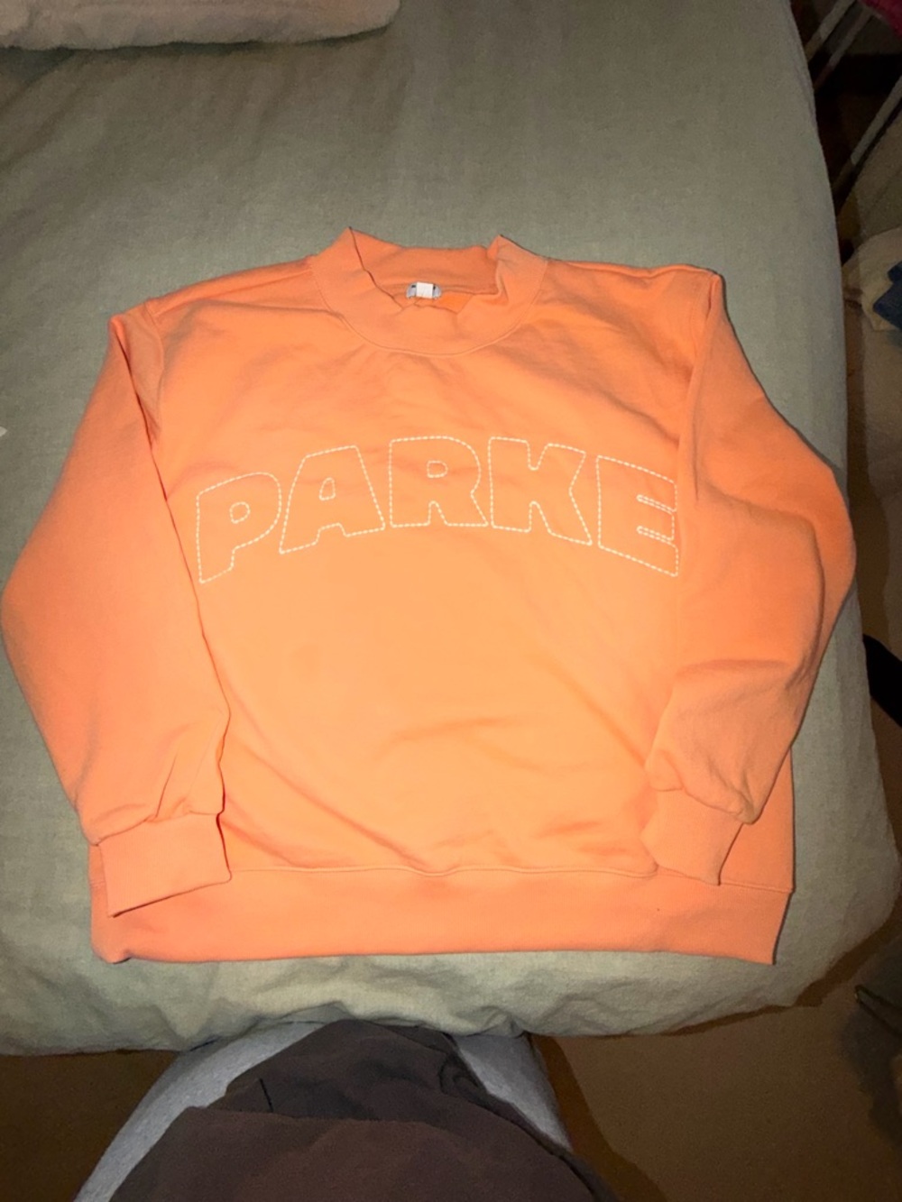 Parke x Target Peach Orange mockneck